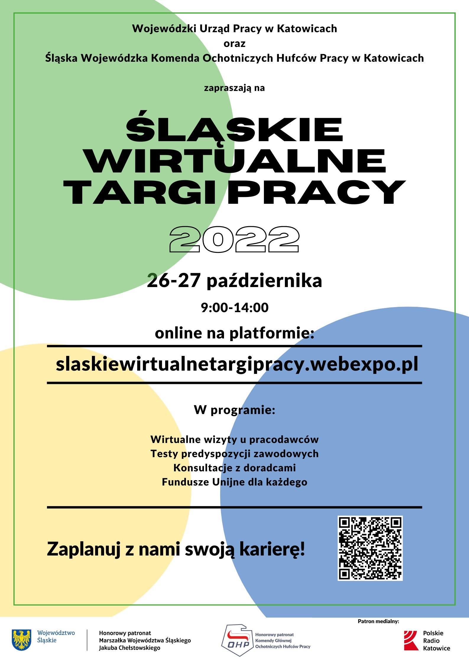 Plakat promujący Śląskie Wirtualne Targi Pracy