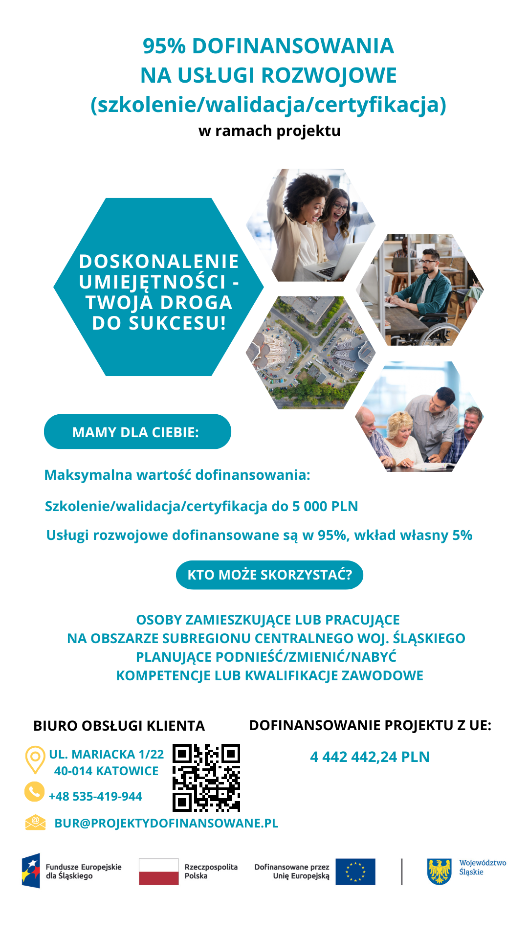 Ulotka - Projekt Doskonalenie umiejętności - Twoja droga do sukcesu